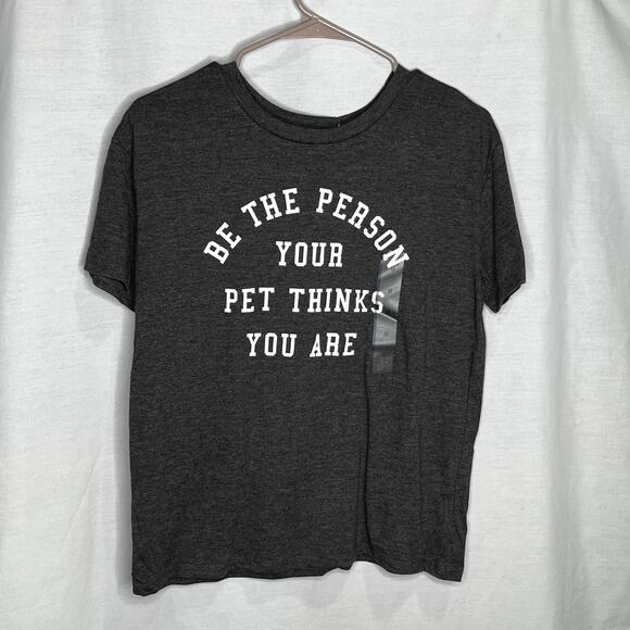 Fifth Sun Heathered Gray Pet Short Sleeve Graphic Tee M - Picture 1 of 4